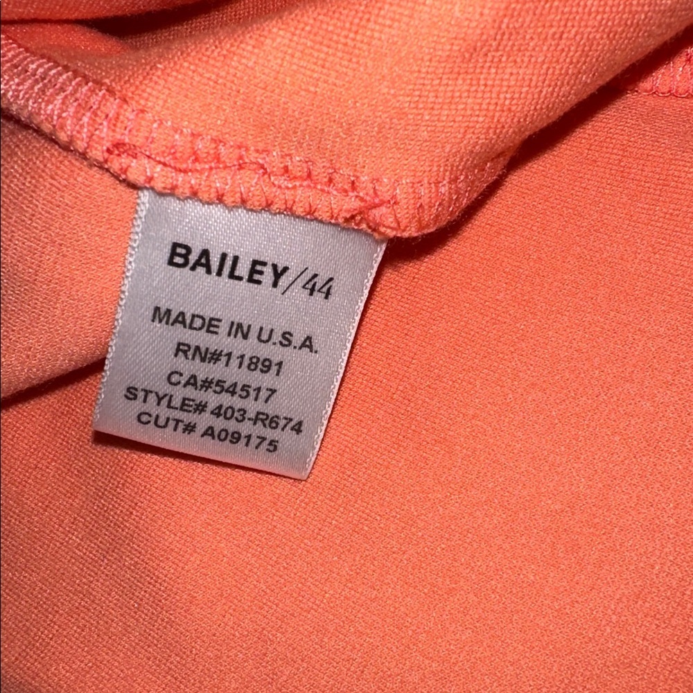 BAILEY 44 tangerine color knit dress size large - Picture 5 of 7